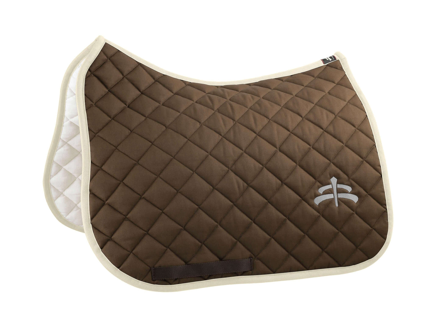 Dressage wadded saddle pad with Makebe logo